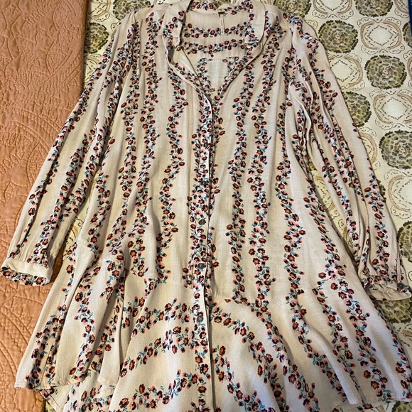Free People button front midi dress - Picture 1 of 3